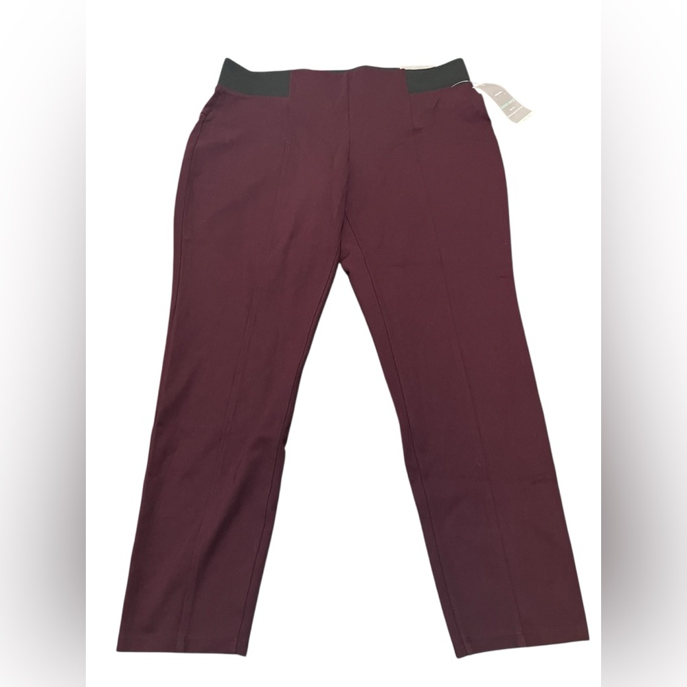 Maurices Women’s Burgundy High Rise Skinny Ankle Pull On Dress Pants